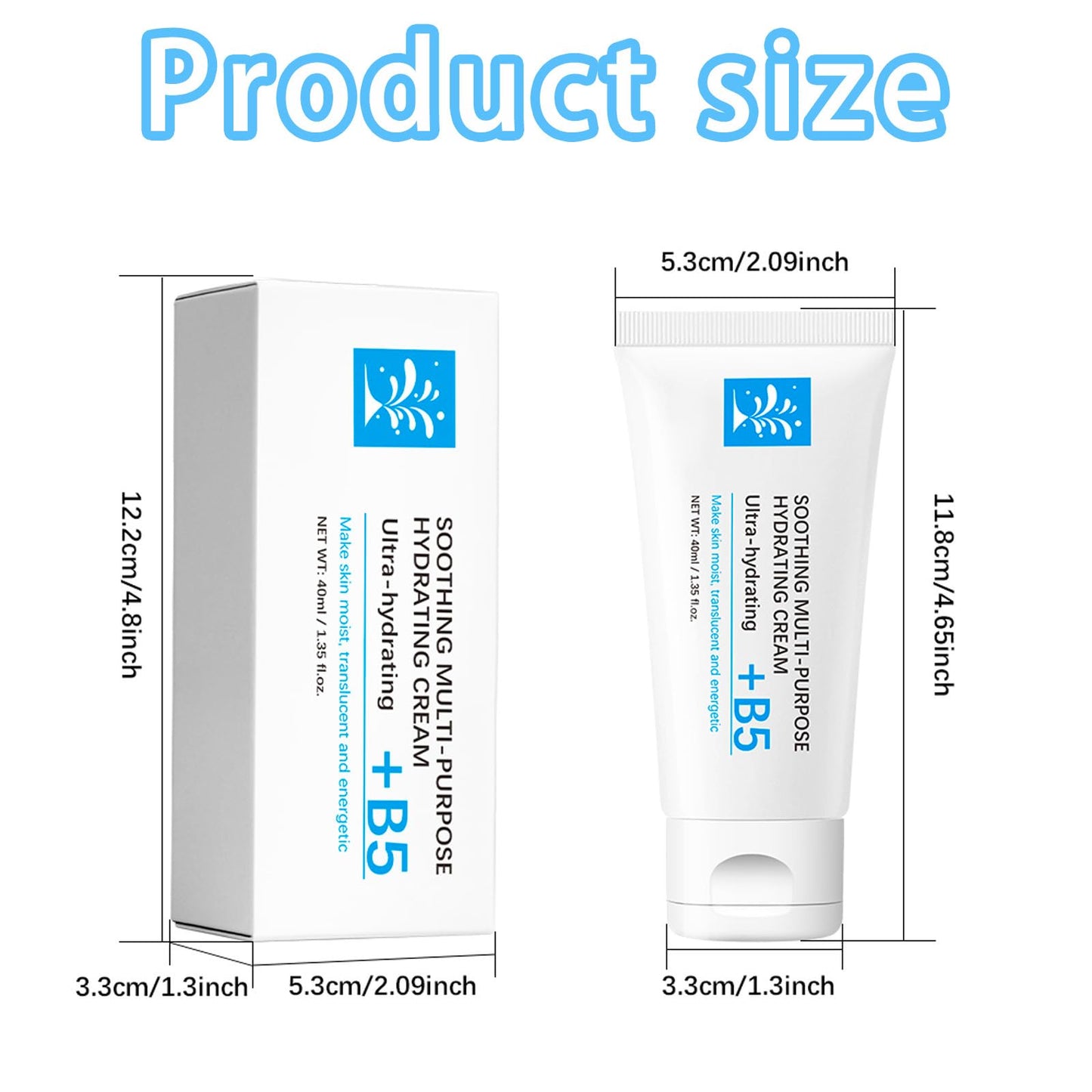 Generic Repair Face Cream, B5 Repairing Balm for Sensitive Skin, Anti Redness and Deep Hydration, Skin Barrier Repair Cream for Dry and Irritated Skin, Soothing Moisturiser for Women and Men (40ml)
