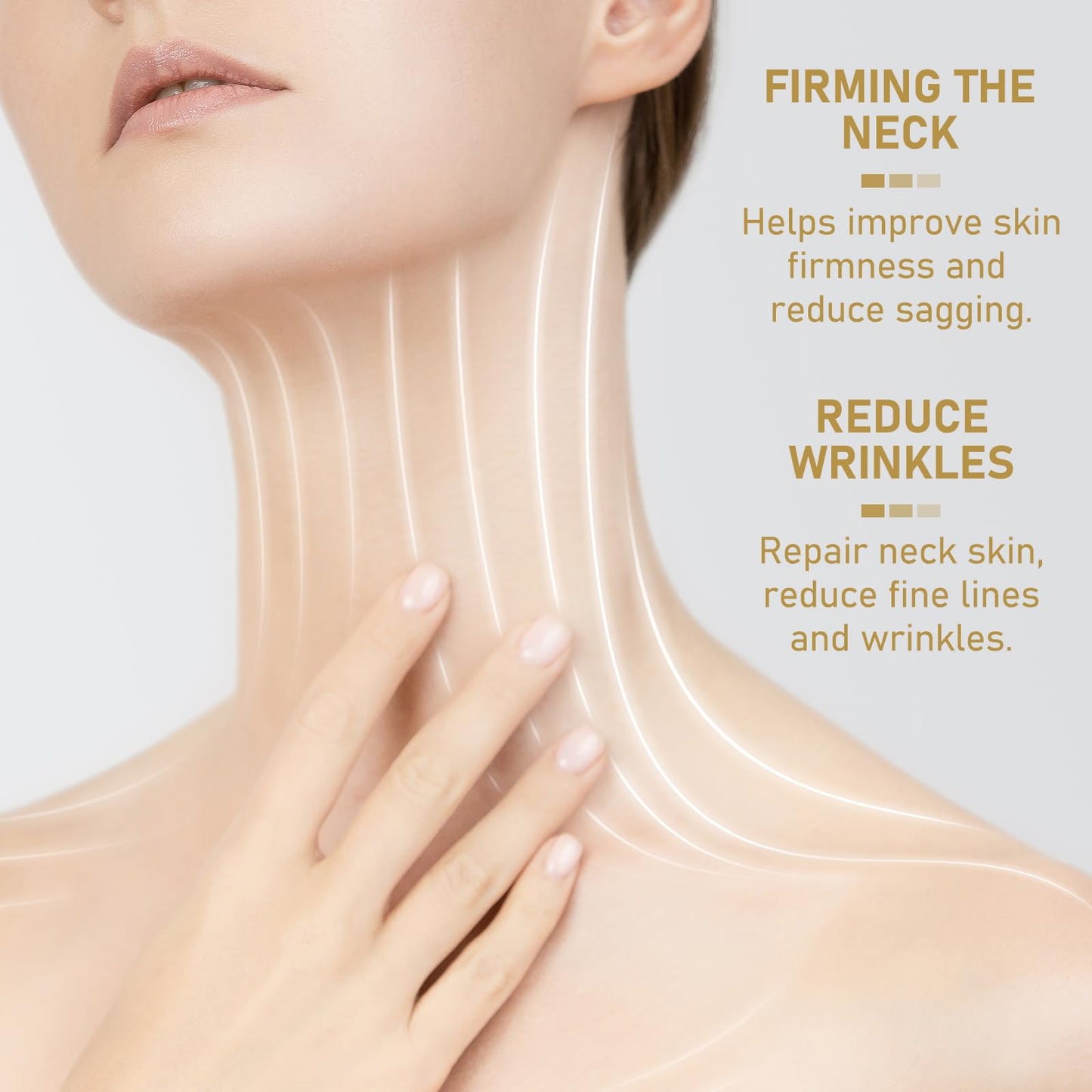 Neyeau Ah-8 Firming Neck Cream,Tighten and Lift Neck Cream with Double Roller Massage for Saggy Skin, Reduces Wrinkles, Fine Lines & Double Chin