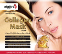 Glamza Infinitive Beauty Collagen Face Masks – Gold Face Mask Hydrates, Rejuvenates & Moisturises Skin (x2)