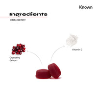 Vegan Cranberry Gummies by Known Nutrition | Natural Cranberry Support | Delicious Natural Cranberry Flavour | 60 Two-a-Day Vegan Vitamin Gummies (One Month’s Supply)