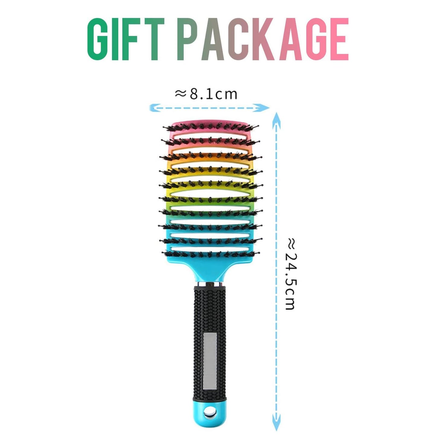 Cappuvini Pop Brush Magic Detangling Hair Brush, Detangle Hair Brush for Women and Kids, Boar Bristle Hair Brush, Paddle Hair Brush Detangler for Blow Drying, Wet Hair, Long, Thick, Curly (Light Pink)