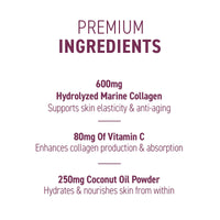Applied Nutrition Collagen + Coconut Capsules – Marine Collagen with Vitamin C & Coconut Oil – Hair,Skin & Nails Support – Joint & Connective Tissue Health –Halal Certified –180 Capsules (90 Servings)