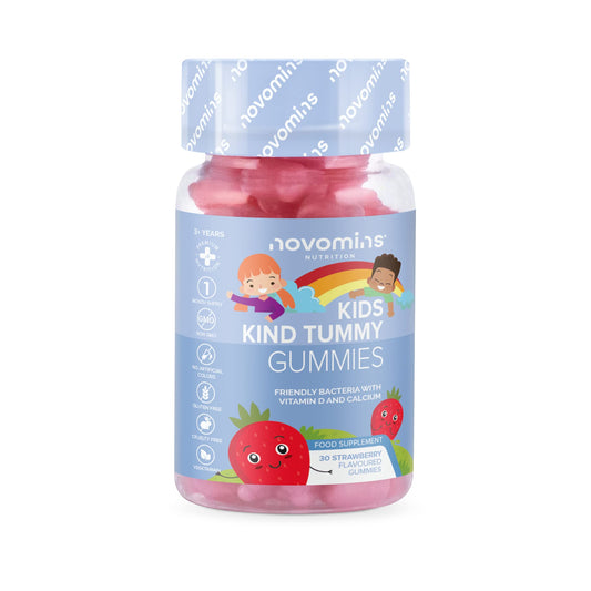 Kids Probiotic Gummies – Probiotics for Children – Kids Kind Tummy Gummies – Vegetarian - 1 Month Supply – Vitamin D & Calcium – 30 Chewable Kids Vitamins – Childrens Gut Health - by Novomins