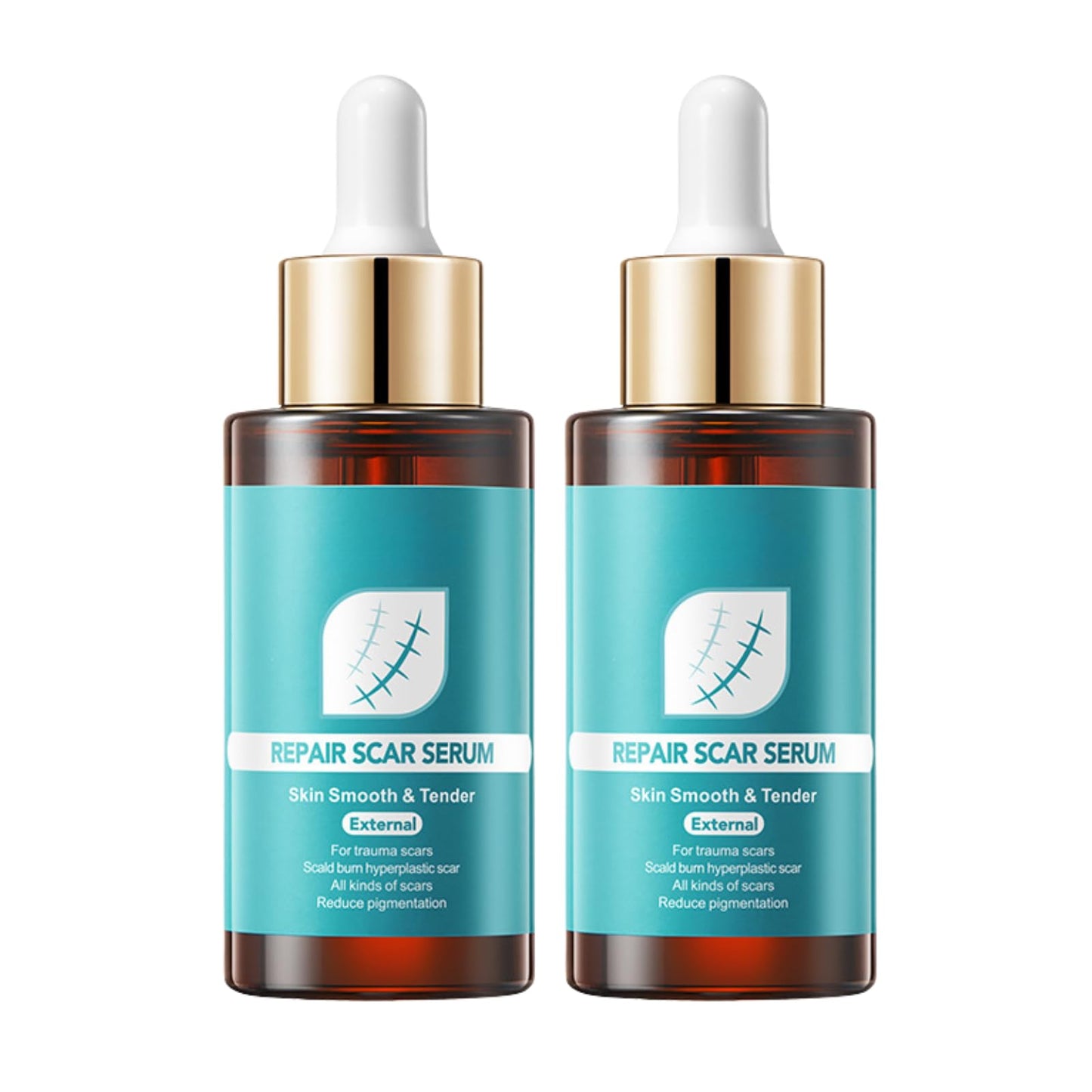 IZBEAUVO Scar Removal Set with Repair Scar Cream & Serum, Stretch Mark Removal Cream for Dark Marks, Scar Removal Serum for Body, Trauma Scars, Scald, Hyperpigmentation & All Types of Scars (2 serum)