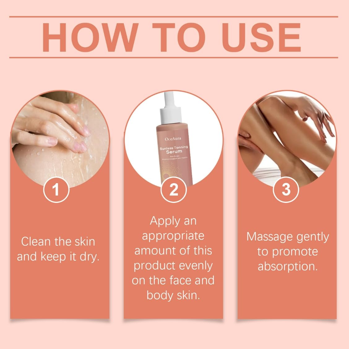 GUOUURR Sunless Tanning Drops for Body & Face - Self Tanner Drops to Naturally Boost Melanin, Enhance Natural Skin Tone & Achieve a Radiant Glow (1 Pack)