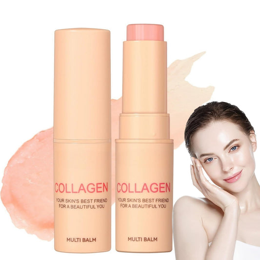 SingHao Collagen Multi Balm Stick,Multi Balm Stick Moisturizing Balm,Moisture Glow Multi Bal/m Sti/ck,Hydrating Collagen Moisturizer Face Ba/lm Stic/k,Anti Wrinkles Face Moisturiser B/alm