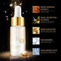 24K Mucin Snail Essence, Snail Mucin Serum Face Moisturiser with Hyaluronic Acid Serum, Niacinamide Serum, Ginseng Extract, Skincare for Hydrating, Anti-Wrinkle, Even Skin Tone