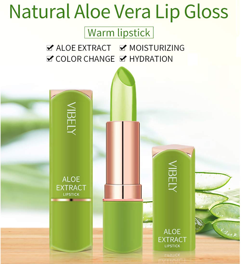 Magic Temperature Colour Changing Lip Balm Set, Dulele Organic Aloe Vera Moisturizing Long Lasting Jelly Crystal Lipsticks(3 Packs)