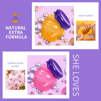 Skynest Lip Sleeping Mask, Natural Lip Plumper and Lip Care Serum Honey & Sakura Moisturizing Lip Mask Hydrating & Reduce Fine Lines Lip Enhancer for Fuller, Lip Plumper Gloss, Day & Night Use