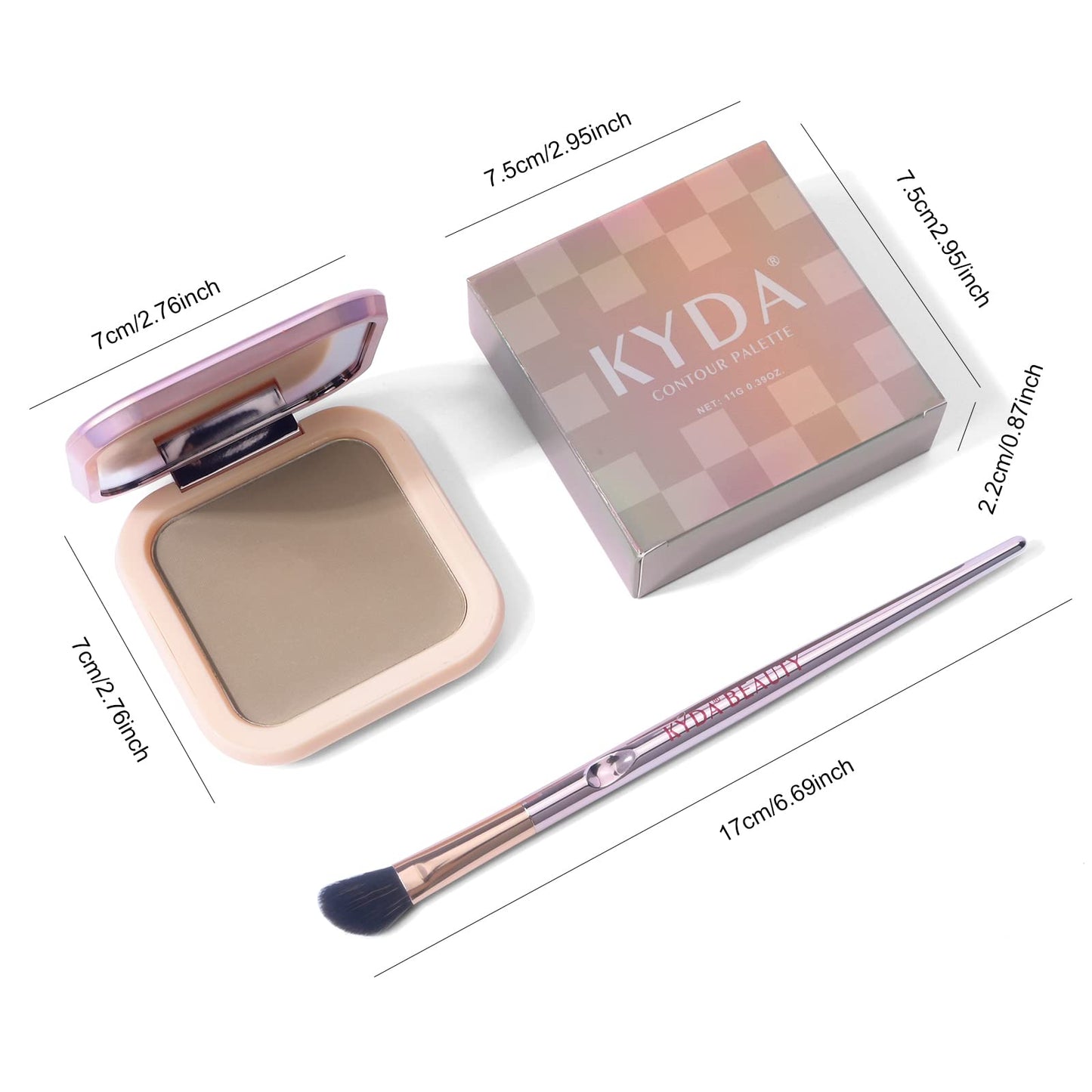 KYDA Face Contour Palette, Face Sculpting Contouring Palette, Concealer Contour Powder Palette, Silky Smooth Lightweight High Pigmented Contour Shadow Makeup