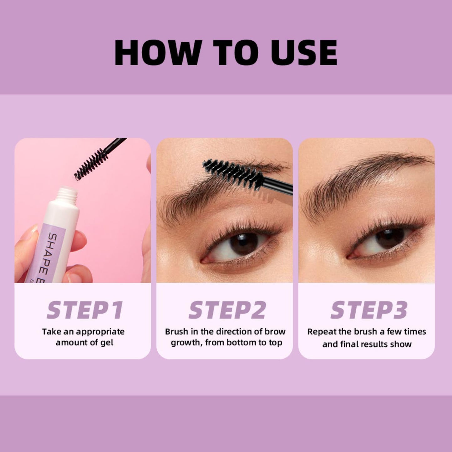 SHEBEEDO Clear Eyebrow Gel Instant Brow Styler Brow Gel Longwear Eyebrow Gel Clear Brow Glued For Brows & Edges Eye Brow Gel For Natural Eyebrow Styling Repair Laminated Brow Look For Styling Brows