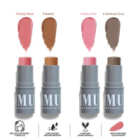 KIMUSE Cream Contour Stick Duo-Cream Blush Stick & Bronzer Shaping Stick-Creamy & Pigmented, Long Lasting & Vegan Face Make Up Sticks