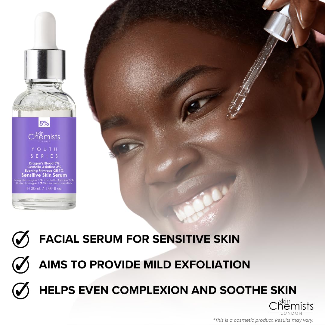 Skin Chemists Sensitive Skin - Dragon's Blood 5%, Centella Asistica 3%, Evening Primrose Oil 1%