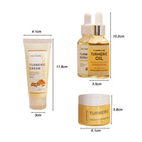 MKNZOME Turmeric Skincare Set, 5Pcs Skin Care Pamper Gifts for Women, Skin Care Sets & Kits Facial Kit with Turmeric Cream, Turmeric Soap, Turmeric Oil, Body and Bath Set