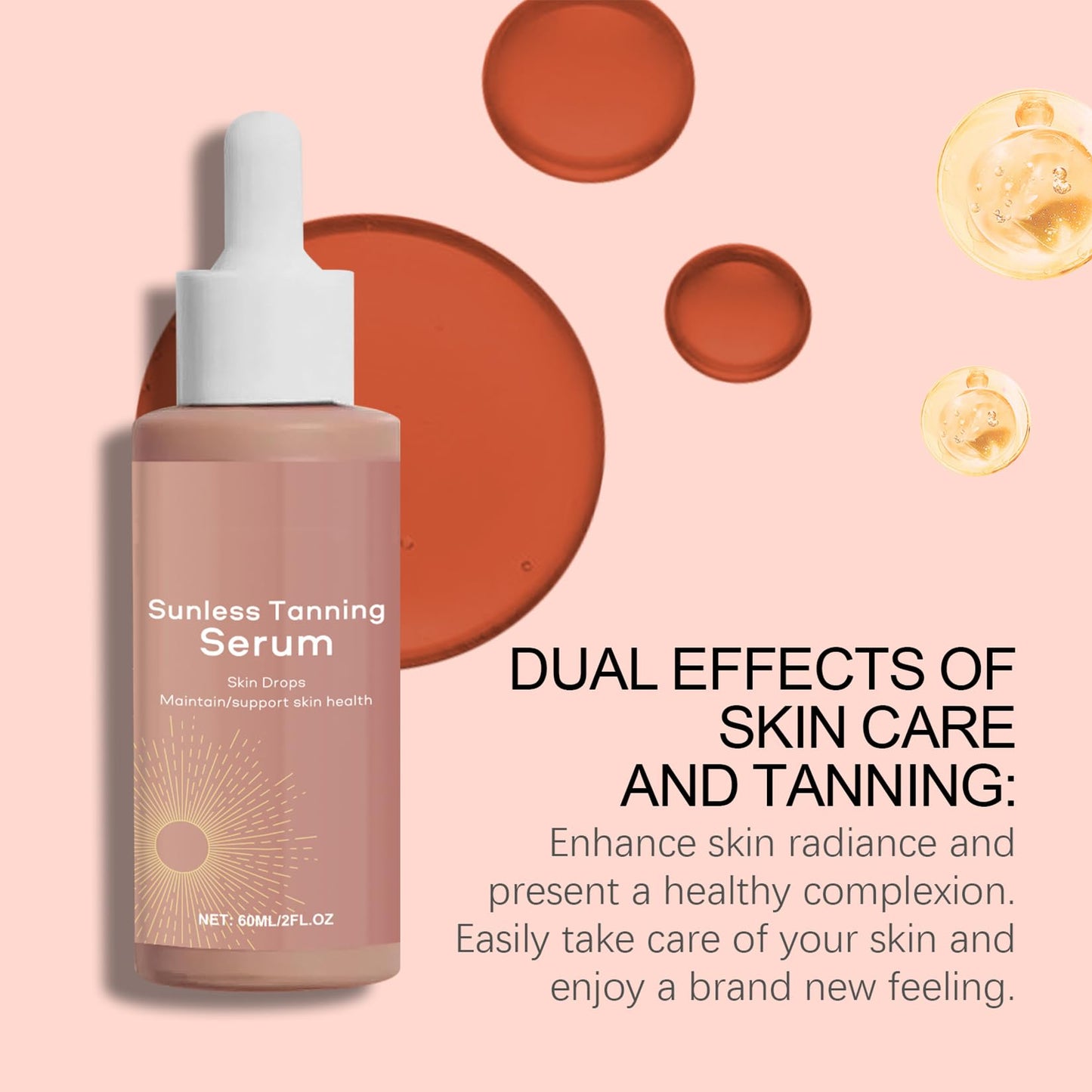 generic Self Tanning Drops for Face – Natural Sunless Glow, Gradual Tan Moisturiser, UV-Free & Safe Face Tanner for Women, Hydrating Self Tan Glow Drops