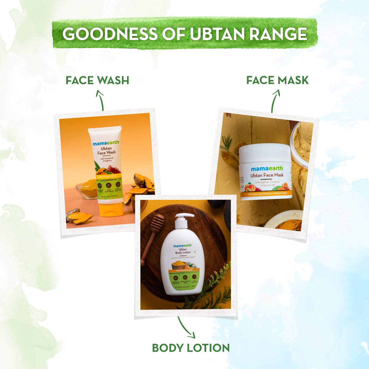 MAMAEARTH Mamaearth Ubtan Face Pack Mask for Fairness, Tanning & Glowing Skin with Saffron, Turmeric & Apricot Oil, 100 ml