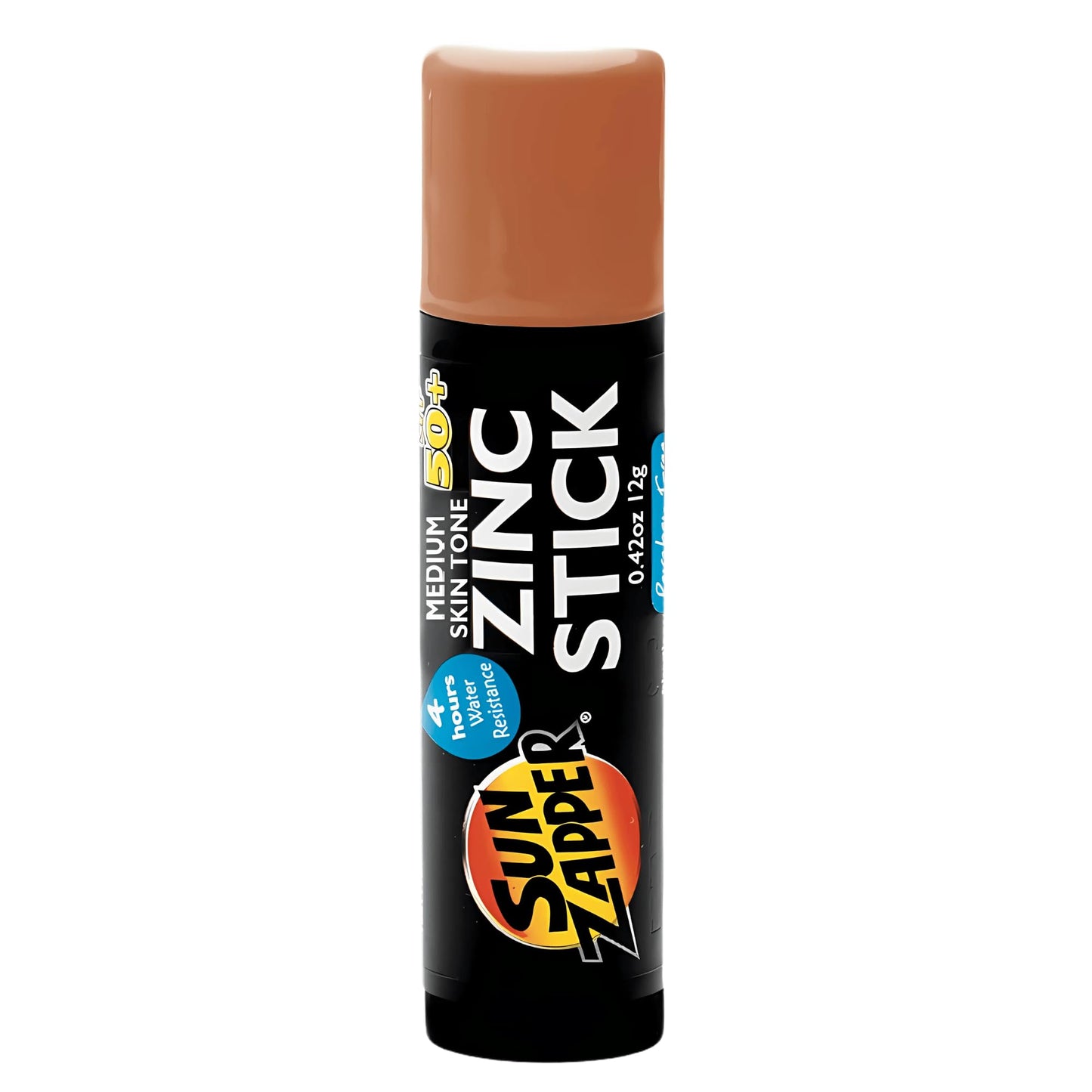 Sun Zapper Medium Skin Tone Original Zinc Stick SPF 50 + Zinc Oxide Mineral Sunblock Stick for Face - Tinted Sunblock for Legends with Darker Skin Tones, Made in Australia