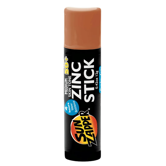 Sun Zapper Medium Skin Tone Original Zinc Stick SPF 50 + Zinc Oxide Mineral Sunblock Stick for Face - Tinted Sunblock for Legends with Darker Skin Tones, Made in Australia