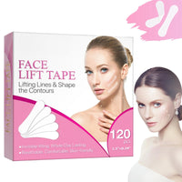 AINxtolm 120PCS Face Lift Tape,Invisible Face Lift Patches for Skin Tightening,Elasticity Tighten Lift Patches,Face Tape for Wrinkles,Anti Wrinkle Patches,Face Tapes for Lifting Sagging Skin,Face Lifting Tape