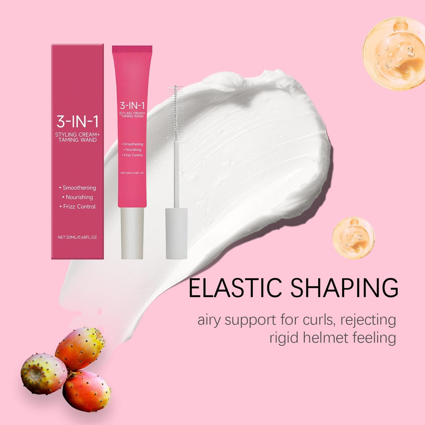 Xunzhi Hair Styling Cream,Hair Finishing Stick,Hair 3-in-1 Styling Cream,Hair Mascara for Flyaway Hair,Slick Back Hair Brush,Fly Away Hair Stick,Hair Tamer Shaping Gel,Hair Mascara,Flyaway Hair Stick