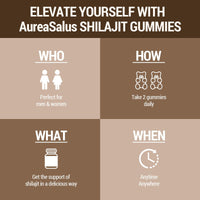 Shilajit Gummies 1400mg, Shilajit Supplement with Chaga and Ashwagandha, Original from Himalayan with Fulvic & Humic Acid and 85+ Minerals, for Energy, Immunity & Focus, Sugar-Free, 60 Gummies