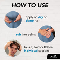 Got2b Beach Matt, Medium Hold, No Stickiness, Matt Texture Hair Paste, 100ml