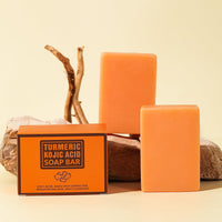 IREV Turmeric Soap with Kojic Acid, Turmeric Soap Bar For Face and Body, Kojic Acid Soap For Dark Spot Remover Brightening Turmeric Soap Bar for Acne Face Bar For Cleansing Exfoliating Wash 200g