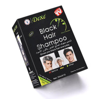 Black Hair Shampoo Instant Black Natural Ingredients Hair Dye Shampoo Semi-Permanent Black Hair Color Easy to use Long lasting NATUREGURU(10 Pack, Black)