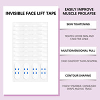 NatrLuxe 40 Pcs Invisible Face Lift Tape - Instant Makeup Tool & Waterproof For Wrinkles, Anti-Wrinkle Patches For An Instant Face Lift Tapes For Lifting Sagging Skin