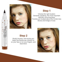 OunTechGlory Natural-Looking Freckle Pen - Waterproof, Long-Lasting, Easy to Use for Effortless Sunkissed Makeup - Light Brown