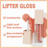 Skynest 4 Pcs Hydrating Lip Gloss, ICE/MOON/SILK/PETAL High Moisturizing Oil Tint with Hyaluronic Acid, High Shine for Plumper Looking Lips (#A)