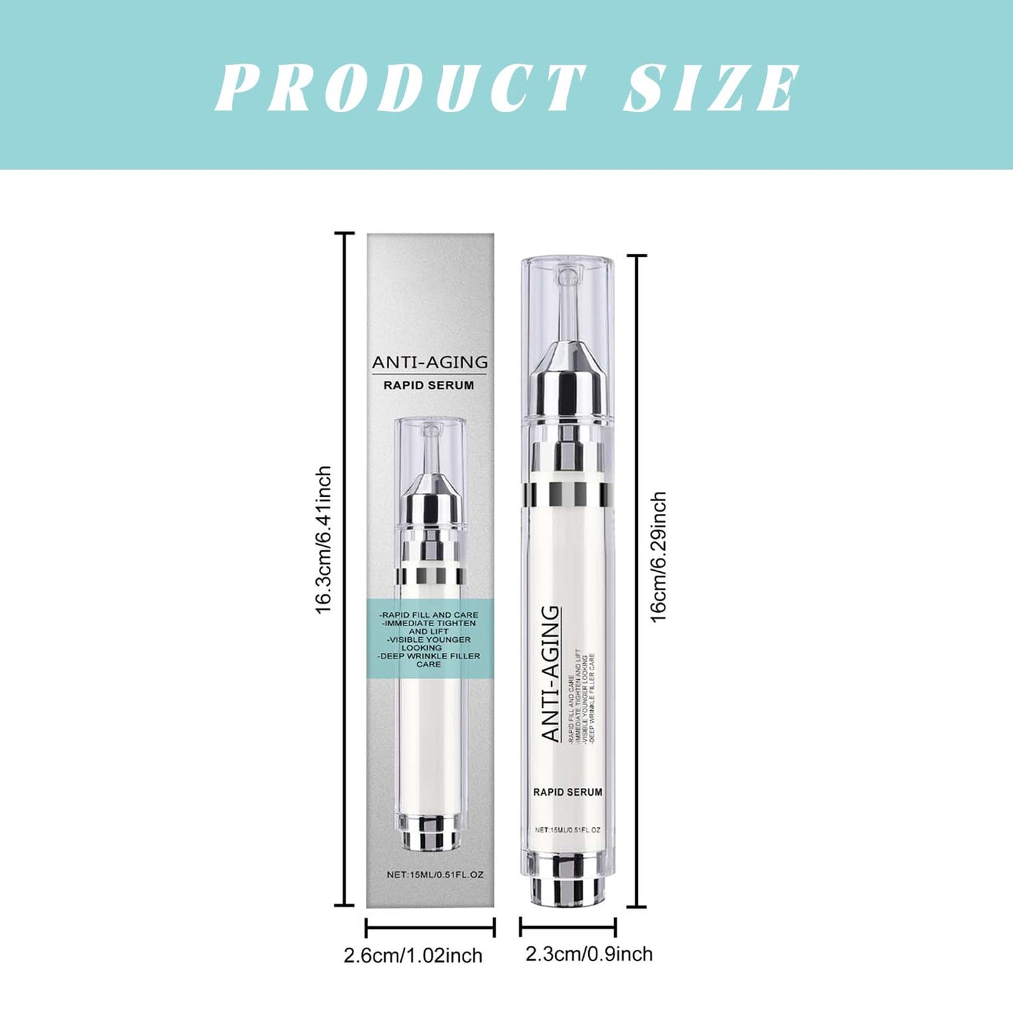Anti Wrinkle Filler Serum for Face, Collagen Enriched Facial Firming Cream, Skin Tightening Lotion for Neck & Eye Area, Deep Hydration Cream for Women, Night Repair Moisturizer