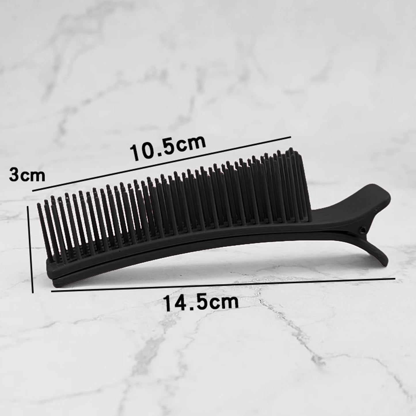 Generic 4 Pcs Sectioning Hair Clips, Hair Sectioning Clips, Hairdressing Clips with Nonslip Grip and Comb Hair Styling Accessories for Salon Home Hair Cutting Coloring (Black)