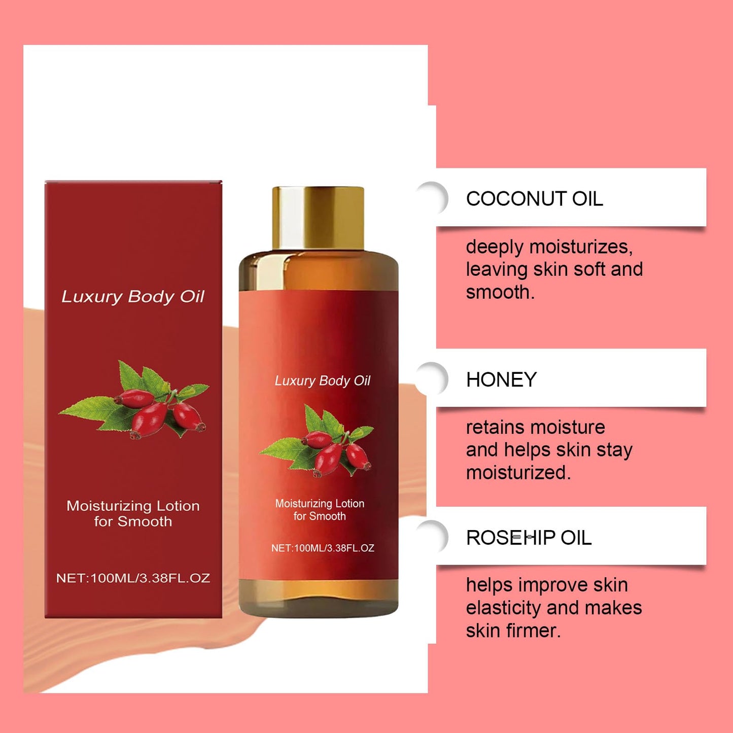 2Pcs Glow Remedy Oil Skin Tightening - Deep Moisturizing & Firming Body Lotion - Hydrating Firming Body Oil for Dry,Lines, Sagging Skin - MassageOil for Everyone After Shower