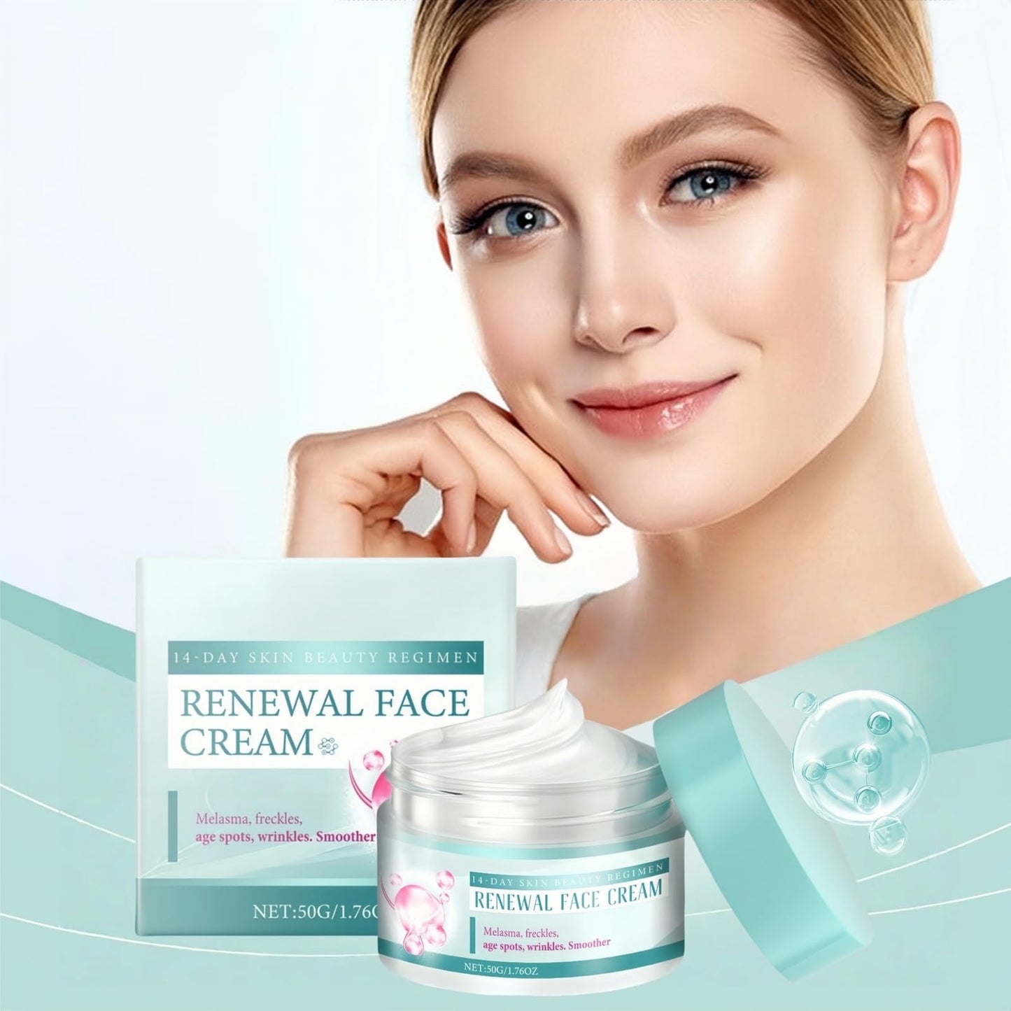 Skin Renewal Face Cream,Natural Moisturiser Face Women,Saa/m Face Cream,Dark Spot Remover for Face,Anti Aging Brightening F/ace Cre/am,Moisturiser Fa/ce Women,Rich Emollient for Dark Spots,Non-Greasy
