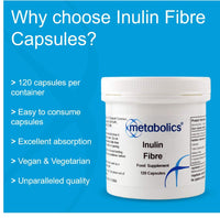 Metabolics Inulin Fibre- from Chicory Root, Vegetable Capsules with No Added Ingredients