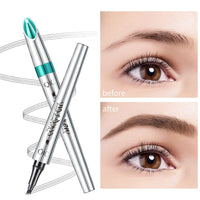 HZZYJ Eyebrow Pencil with 4 Micro-Fork Tip Long-lasting Waterproof Eyebrow Pen and Smudgeproof Brow Pen,Creates Natural Looking Defined Eyebrows (Dark brown)
