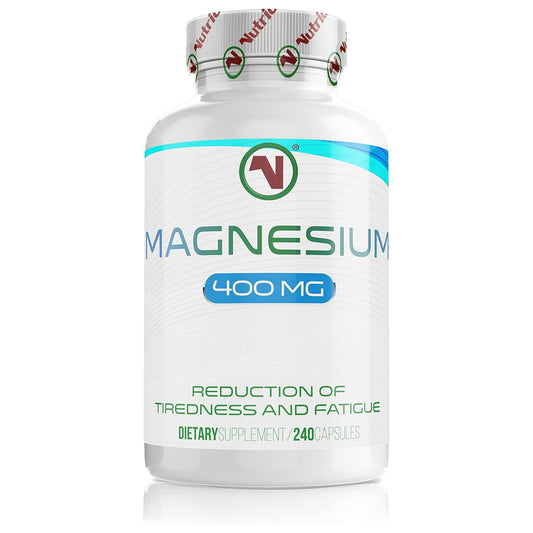 Mega Strong Magnesium Capsules 400mg | 240 Easy to Swallow Supplements | 8 Months Supply | Reduce Tiredness and Fatigue