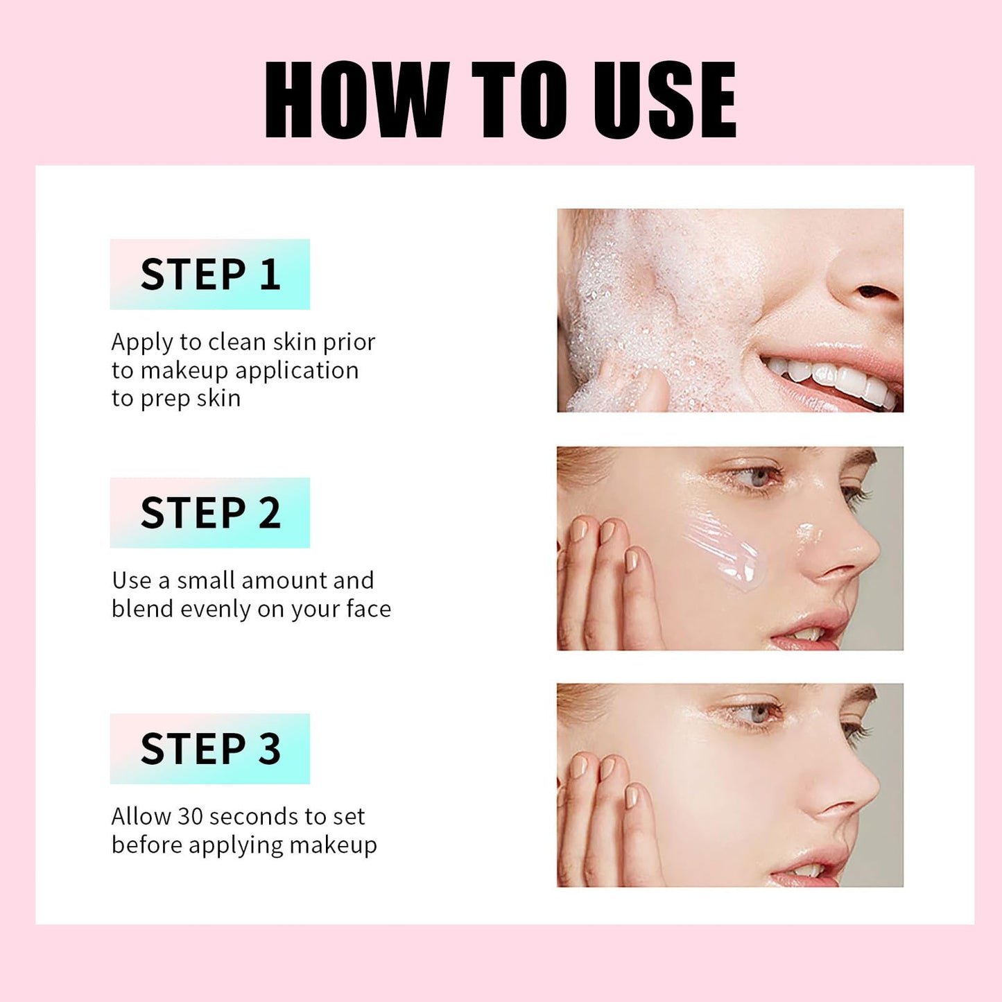 DMQ Water Based Primer,2PCS Invisible Pore Face Primer,Hydrating Makeup Primer for Dry Skin,Primer Foundation Base,Colour Corrector & Smooth Skin Tone,Primer Skin Moisturizer,Pore Minimizer Primer-2PCS