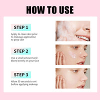 DMQ Water Based Primer,2PCS Invisible Pore Face Primer,Hydrating Makeup Primer for Dry Skin,Primer Foundation Base,Colour Corrector & Smooth Skin Tone,Primer Skin Moisturizer,Pore Minimizer Primer-2PCS