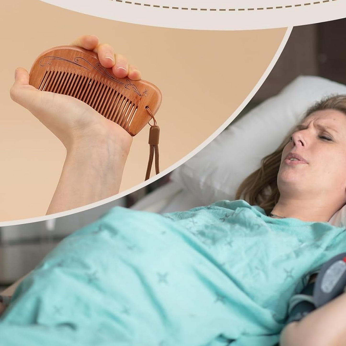 Natural Birthing Comb for Labor Pain,Labour Comb,Postpartum Essentials,After Birth Essentials for Mum Can be Used for Distraction Relieves,Anxiety,Stressful Situations and Other Pains