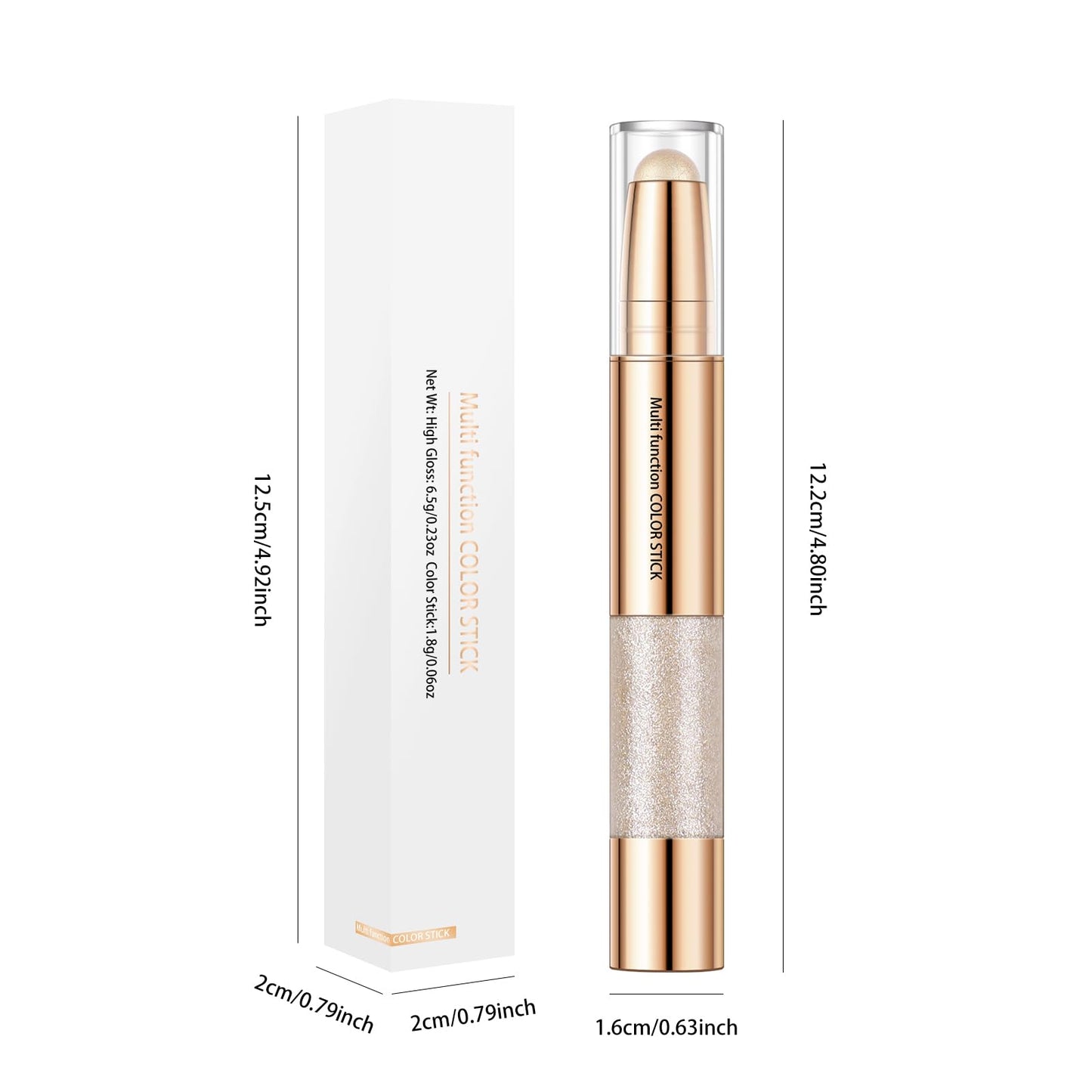 KYDA Dual-Ended Highlighting Eye Shadow Stick, 2-in-1 Liquid Eyeshadow Stick, Crayon Eyeshadow Stick, Long-lasting, Waterproof, Multi-functional Makeup stick, For Eyes, Face, Body-#04
