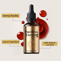 Sunless Tanning Drops, Melanin Glow Drops for Face and Body, Tans Without Sun, Promotes Natural Skin Tone, Unisex for All Skin Types - Achieve Natural Sun-Kissed Glow Without Sun Exposure 60ML