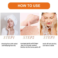 IZBEAUVO Orange Face Exfoliator 2Pcs, Vitamin C Facial Scrub Gel,Deep Exfoliating Face Wash,Blackhead Scrub,Orange Gel Face Scrub Brightening Skin,Soft Your Skin and Remove Dead Skin (2)