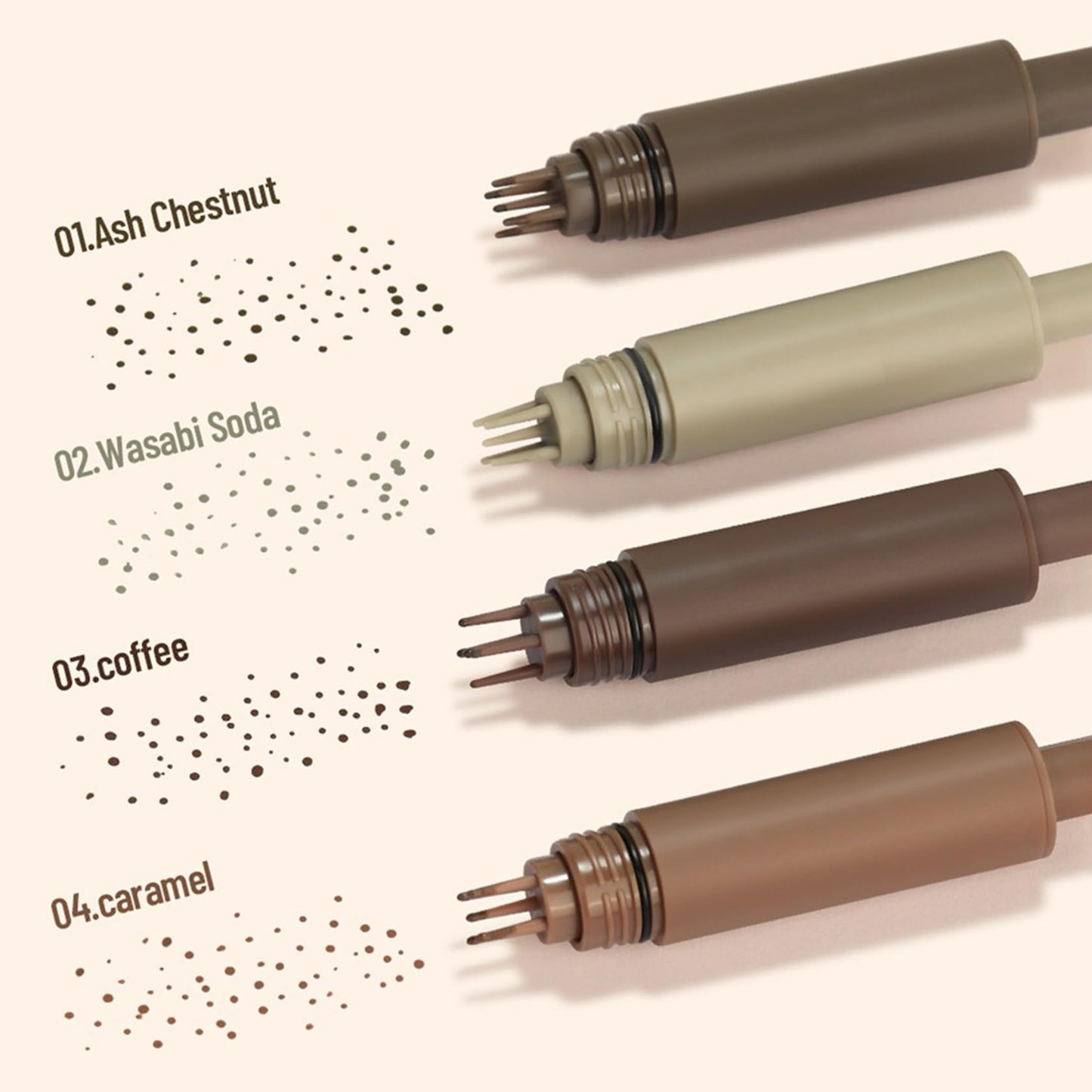 Generic Five-Point Freckle Stamp & Pen – Waterproof, Quick-Drying Faux Freckle & Tattoo Pen for Natural Sun-Kissed Look – Safe for All Skin Types(Ash Chestnut)