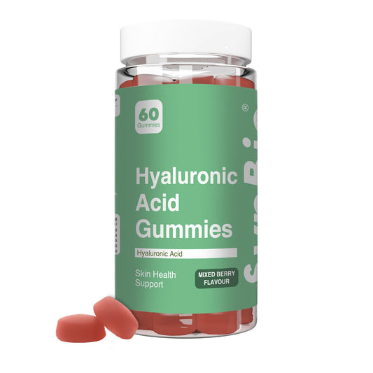 SynBio Hyaluronic Acid Gummies | Supports Skin Hydration & Joint Health | 50mg Sodium Hyaluronate | Gelatin Free, Vegan, Halal & Kosher | 60 Tasty Mixed Berry Flavour Gummies