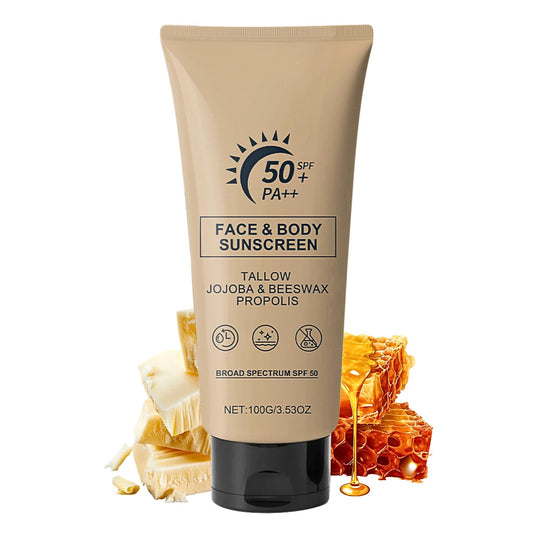 Lumiter Tallow Sunscreen SPF 50 Face and Body, Beef Tallow Sunscreen for Face, Natural Sun Cream SPF 50, 100g