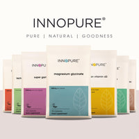 INNOPURE Magnesium Glycinate 180 Capsules - Bioavailable Magnesium Supplements - 500mg Per Capsule Providing 100mg of Elemental Magnesium Bisglycinate Powder, UK Made