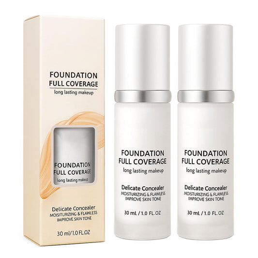 MINSHZEE Color Changing Foundation for All Skin Types - Lightweight Medium Coverage Conceals Blemishes and Freckles Makeup for Flawless Skin (Pack of 2)