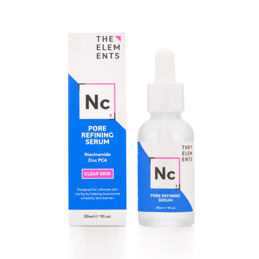 THE ELEM ENTS The Elements Pore Refining Serum, a face serum containing Niacinamide, and Zinc PCA, to promote a healthy skin barrier while hydrating your complexion, 30ml